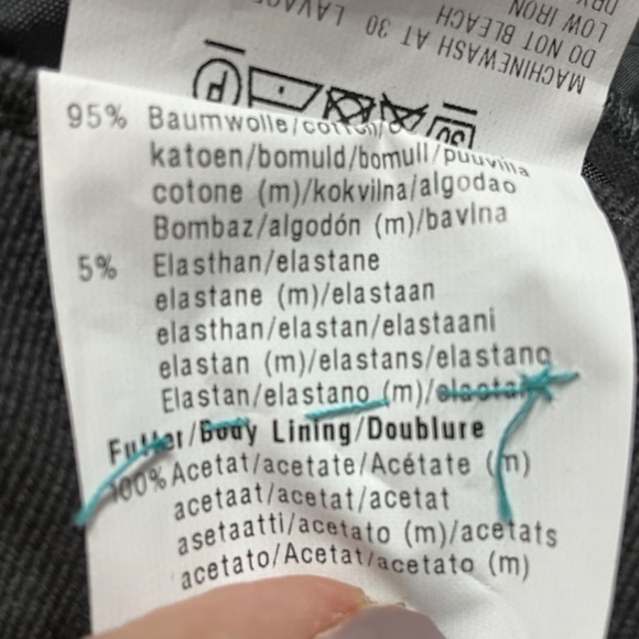 BASLER Cotton Blend 5 Pocket Twill Charcoal Grey Straight Leg Jeans US Sz L - Picture 9 of 12